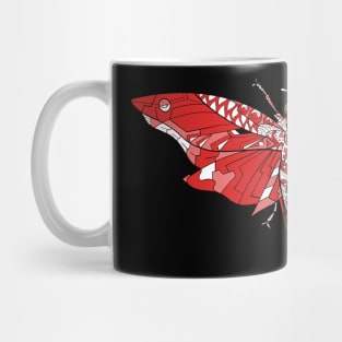 red crimson cidada in death monster ecopop pattern in colors of underworld Mug